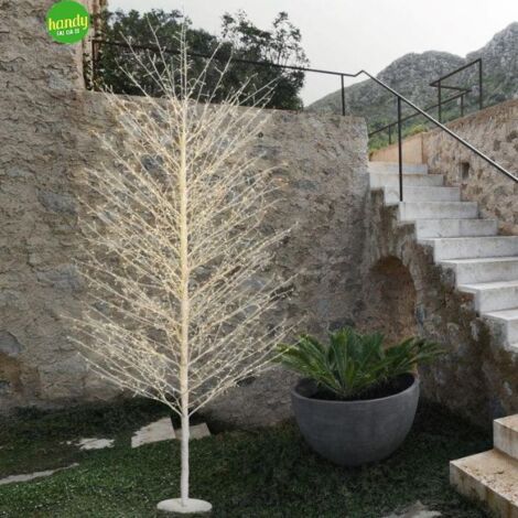 Albero Ramo Tiglio Lotti 1560 Microled Ø 115cm x h 230cm Bianco