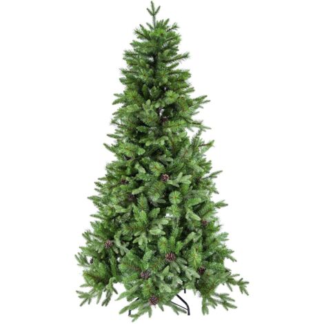 Albero di Natale Artificiale con Pigne con 746 Rami ø84xH120cm Sinai Verde (1/3)
