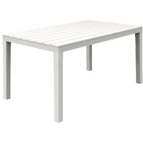 TAVOLO in RESINA Rettangolare 137x90 cm SUMATRA colore BIANCO