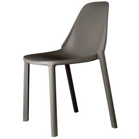 Sedia Più Scab Design in tecnopolimento antracitecm 53 x 54 x 82h (1/2)