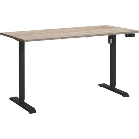 Scrivania Regolabile in Altezza ENERGIA Standing Desk 150x69 cm Colore Rovere Miele e Nero (1/4)