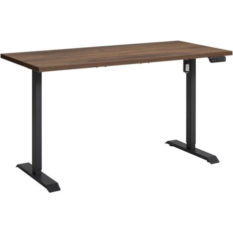 Scrivania Regolabile in Altezza Standing Desk con 4 Altezze Display e Motore 150x69 cm Noce Brera e Nero (1/5)