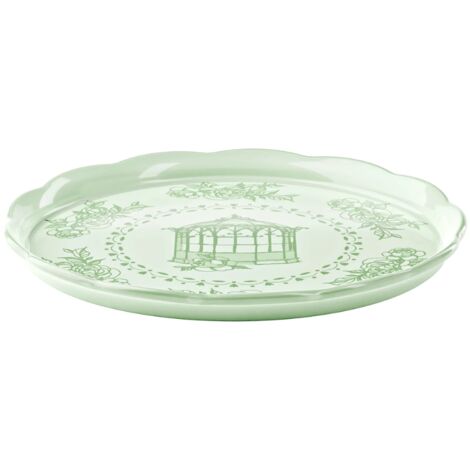 Vassoio tondo grande Josephine verde polvere (1/2)
