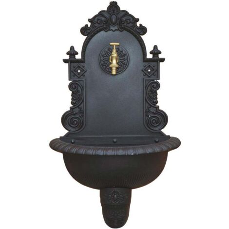 Fontana a parete in alluminio antracite cm 44x21x75 h (1/4)