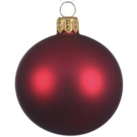 Box 6 Palline Vt Rosso Scuro Opaco 6 Cm