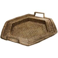 Vassoio rattan birman esagonale 2m cm44x50h7-10