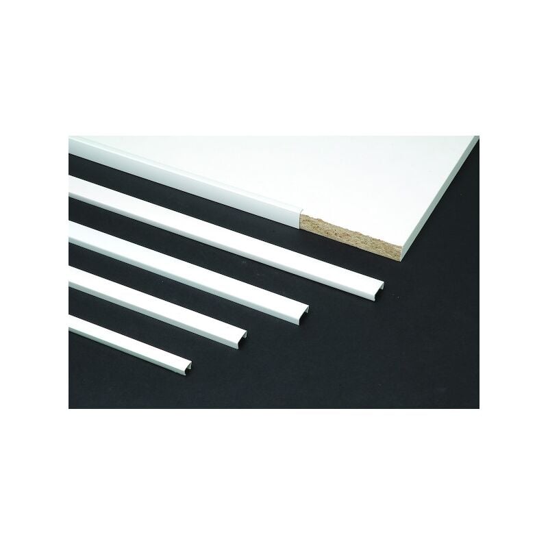 Profil de chant PVC pour habillage de panneaux RIBP - Finition : blanc - Épaisseur de panneaux : 19 mm - Longueur : 2.6 mm - PRUNIER