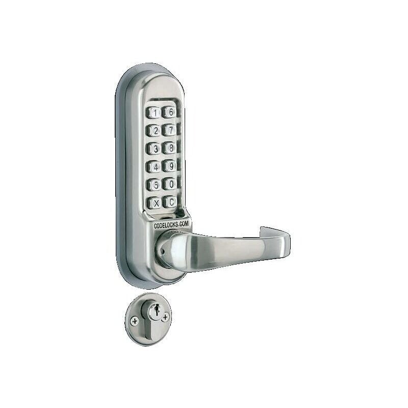 Serrure à code mécanique Codelocks avec libre passage série 500 acier inox PVD - NORMBAU