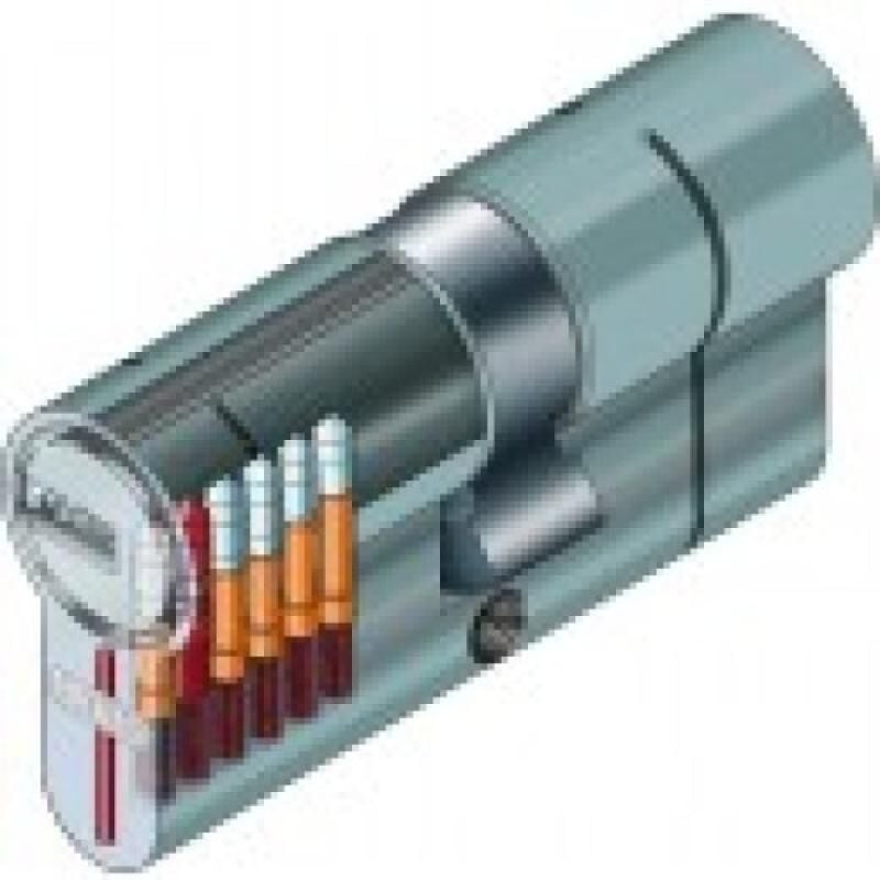 Cylindre D6 PS 30 x 35 Nickelé avec protection par pré-casse 5 clés réversibles et code card - ABUS