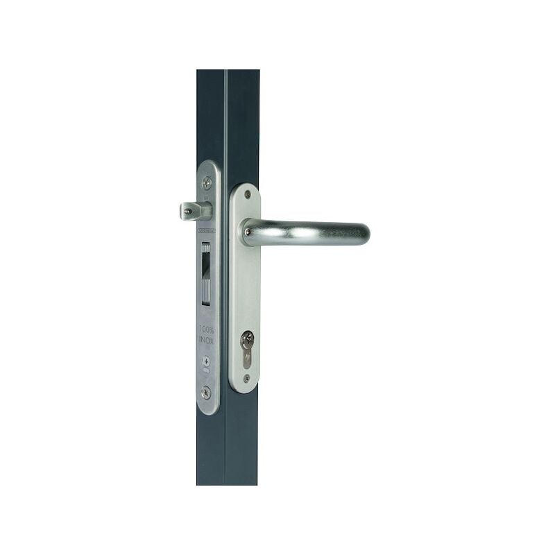 Serrure de portail FORTYLOCK 8 MM - inox - réversible - LOCINOX