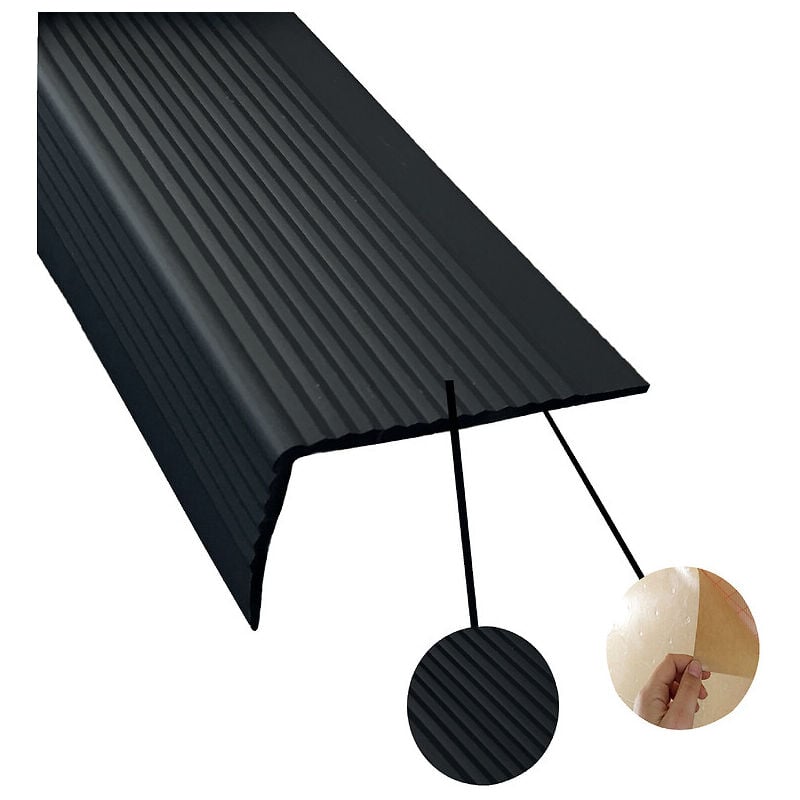Nez de marche souple adhésif - 45 x 75 mm - longueur 3 m - WATTELEZ