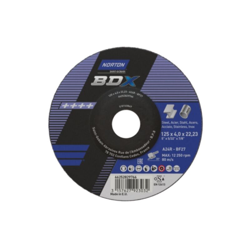 Lot De 10 Meules à Ébarber FEIN 125mm - Disques Pour Meuleuse D'Angle Acier Et Inox