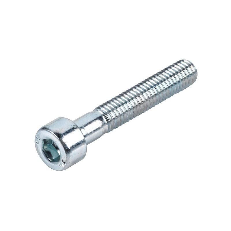 Vis à métaux tête cylindrique empreinte 6 pans creux acier zingué blanc 8.8 partiellement filetées, Ø 6 mm, longueur 10 mm, boît