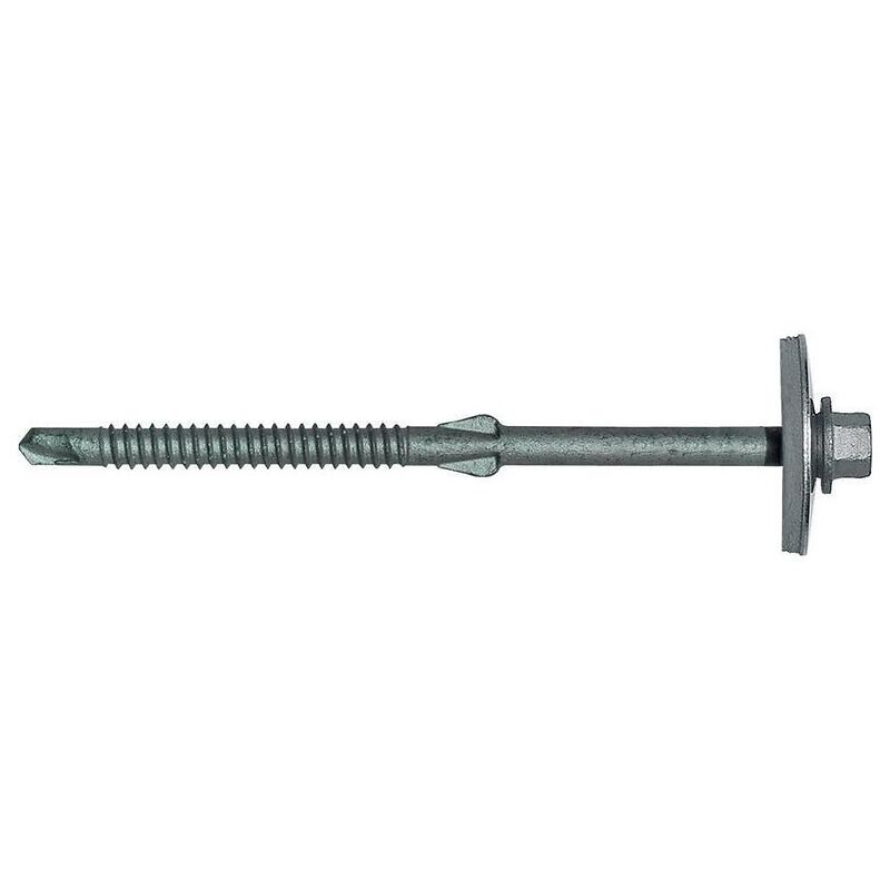 Vis acier galvanisé à ailettes CANALVIS BOIS tête hexagonale, fixation de support de tuiles CANAL, 6,5x130, 100 p - ETANCO