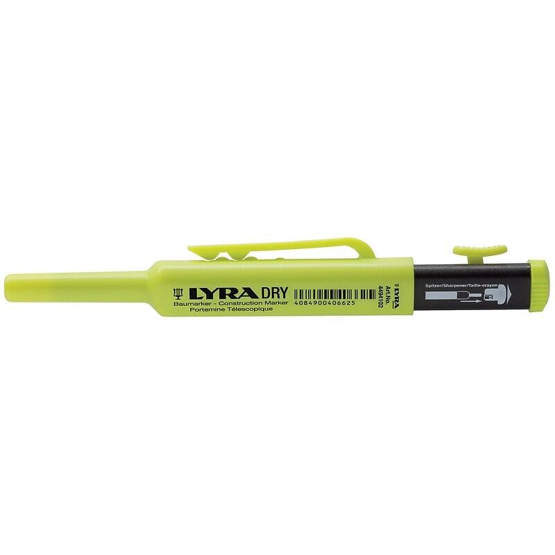 Porte-mines graphite Lyra Dry avec étui de 12 mines de 6 coloris - LYRA