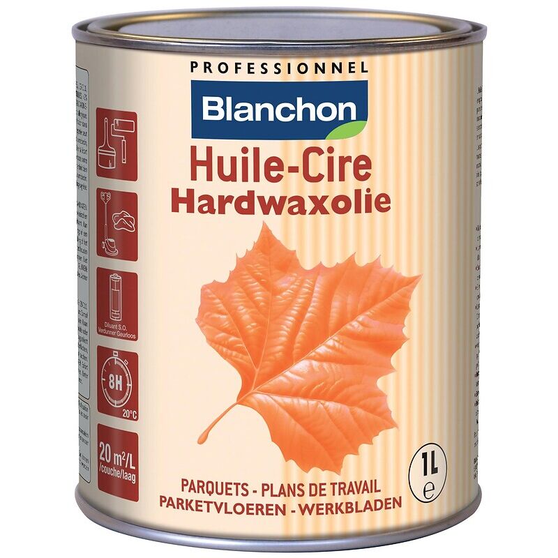 Huile cire de protection et décoration teinte blanc bidon de 1 litre - BLANCHON