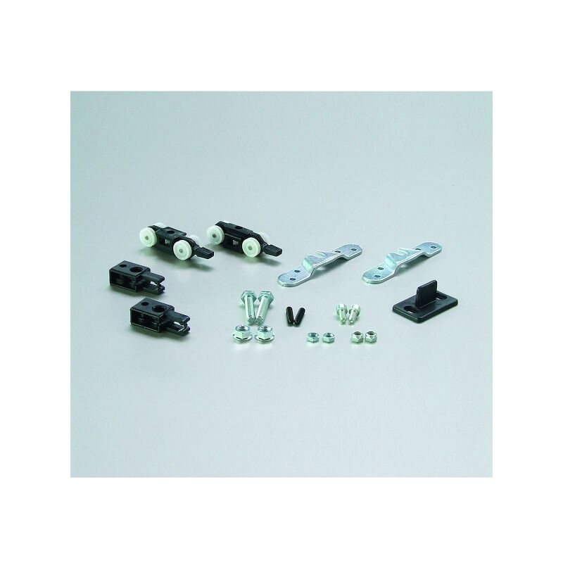 Garniture pour porte coulissante suspendue sans rail 0400/4 aluminium - Poids max. : 80 kg - KRONA KOBLENZ
