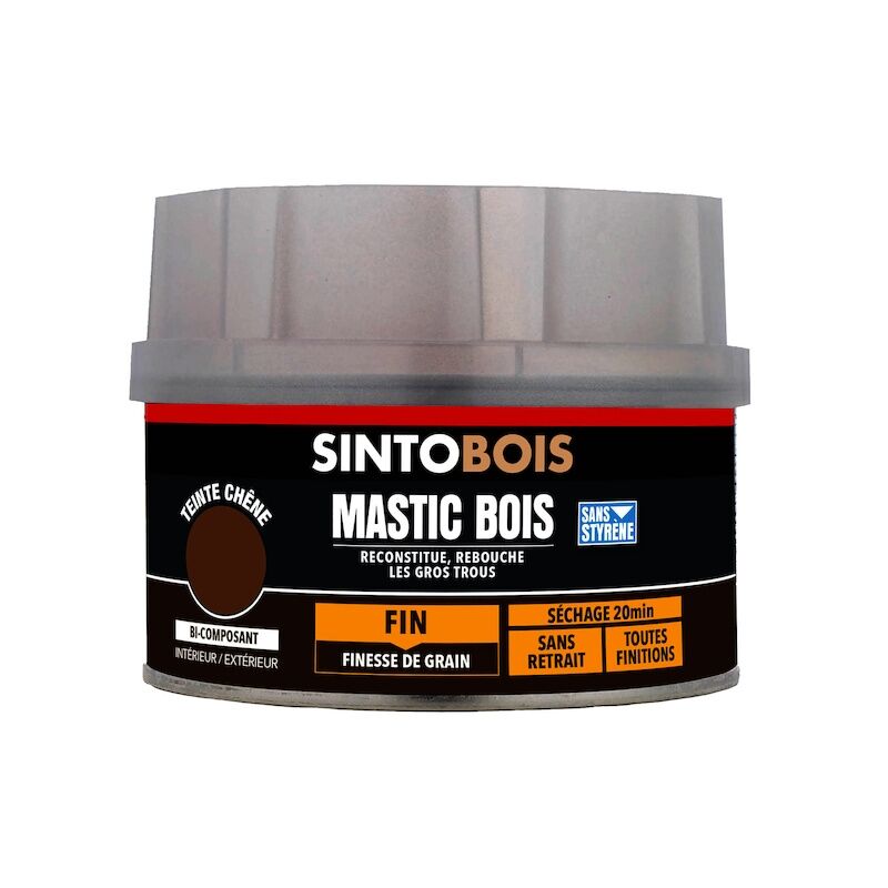 Mastic à bois SINTOBOIS FIN - 200 g - chêne - SINTO