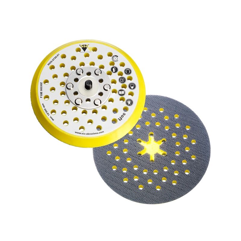 Plateau de ponçage SIAFAST - Auto-agrippant - 125MM - 54 trous - SIA ABRASIVES