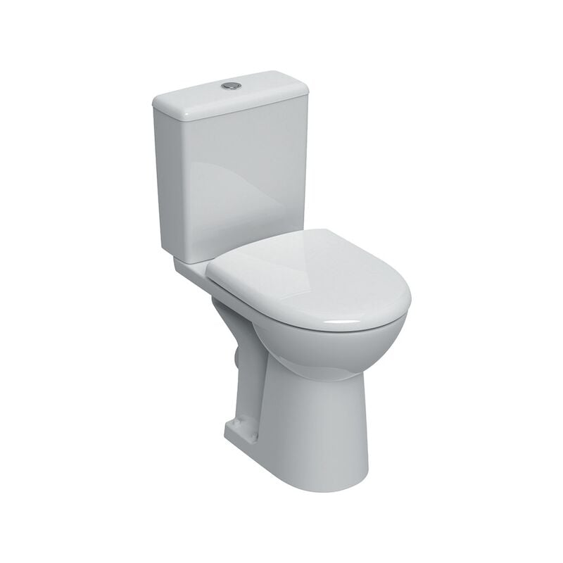 Pack WC au sol Renova Comfort SH surélevé Rimfree avec abattant ralenti et déclipsable blanc - GEBERIT