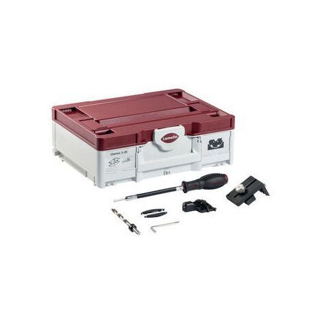 Lamello – Lamelleuse Clamex S-20 – 80 paires – Gabarit de perçage Ø 6 mm – Pour assemblage bois dur – Alimentation 230V
