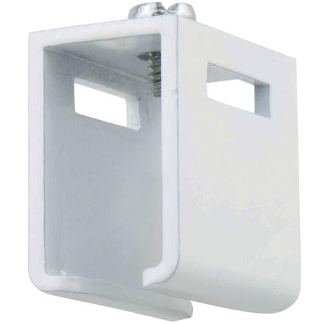 Collier coulissant pour fer plat Duralac - en aluminium - finition blanc - Boulet