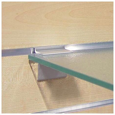 Consoles tablette verre alumium anodisé pour panneaux rainurés - BOHNACKER FRANCE
