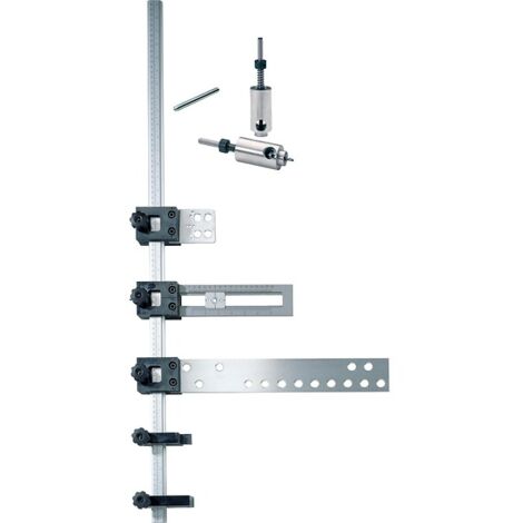Rail de gabarit poignées et bouton Accura avec graduation - longueur 500 mm - HETTICH