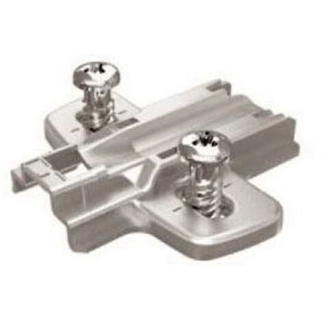 Hettich – Embase cruciforme à visser pour charnières invisibles SENSYS et INTERMAT – Vis euro prémontées – Réglage en hauteur +/- 3 mm – Distance de perçage 32 mm