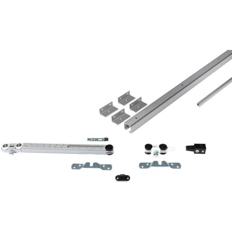 Kit complet pour portes coulissantes d'intérieur en bois - 40 kg - longueur 2 m - avec amortisseur - Série Expert - ARLU (1/4)