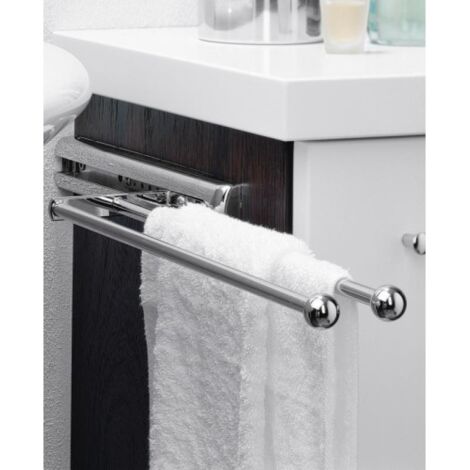 Porte-serviettes à 2 barres chromé - longueur 410 mm - KESSEBÖHMER