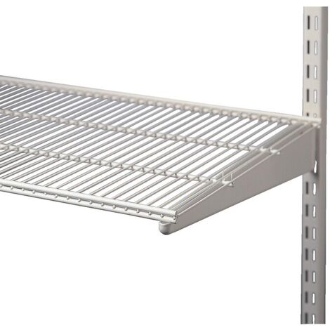 Étagère en fil 90x30 cm blanche – Acier robuste – Rangement esthétique pour espaces confinés – Consoles à commander séparément – Elfa