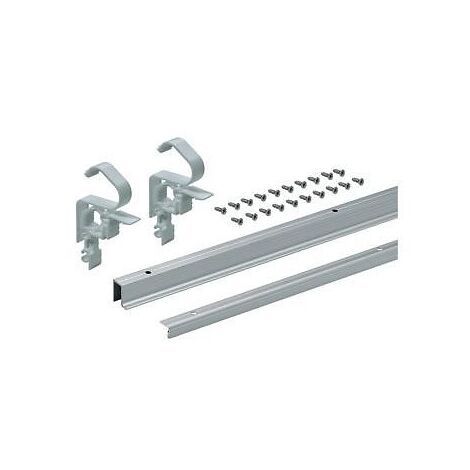 Kit de profils coulissage et guidage pour ferrures Wing Line L - longueur 1200 mm - finition anodisé - HETTICH (1/4)