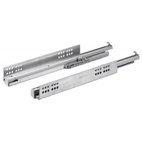 Coulisses à billes Quadro V6 Push to Open - charge 30 kg - Sortie totale - Longueur 300 mm - HETTICH