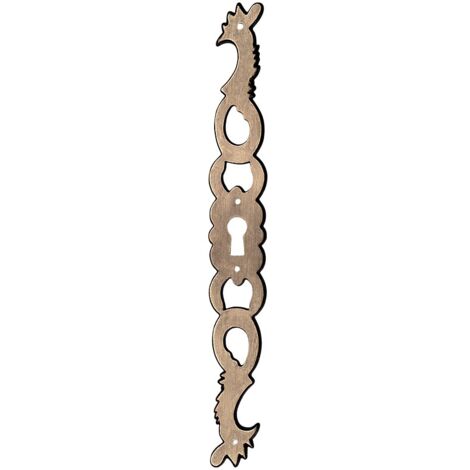 Entrée coq en zamak - à gauche - finition laiton vieilli - 194 x 24 mm - CADAP