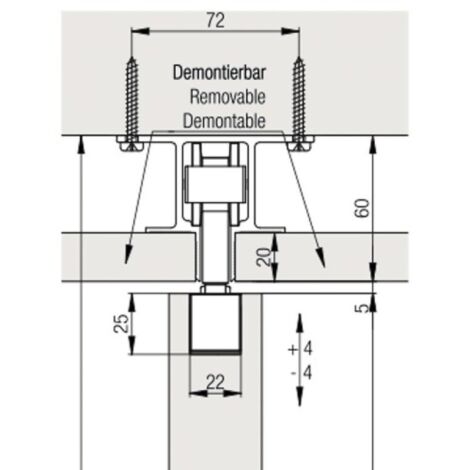 Rail en aluminium pré-percé 4m – Fixation plafond – Charge maximale 100kg – Pour portails et espaces confinés – Hawa