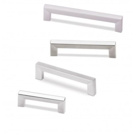Poignée barre zamak finition aluminium - longueur 146 mm entraxe 128 mm - 7471 - JUAN JOSE VERGES/ACDE (1/4)