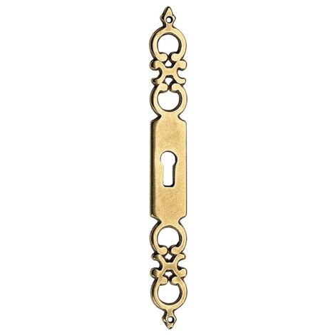 Entré Regence en zamak - finition laiton vieilli - 185 x 22 mm - CADAP (1/3)