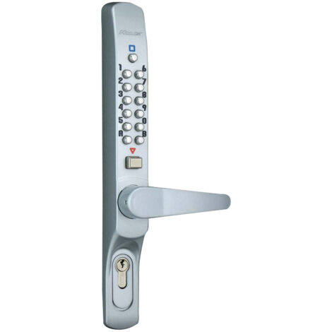Lokod – Serrure à code mécanique Keylex Vario libre passage 50 mm – Changement de code rapide sans démontage – Corps en zamak – Pour portes aluminium et PVC (1/5)
