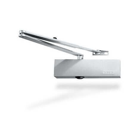 Geze – Ferme-porte avec bras compas TS 2000 NV BC – Finition argent – Force de fermeture 1154 – Pour portes jusqu'à 120kg
