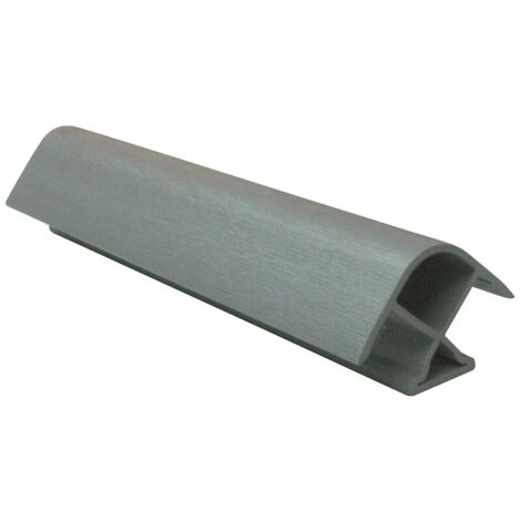 Raccord d'angle pour plinthes en PVC 90° – Hauteur 100 mm – Finition aluminium – Accessoire pour goulotte électrique – Synercia