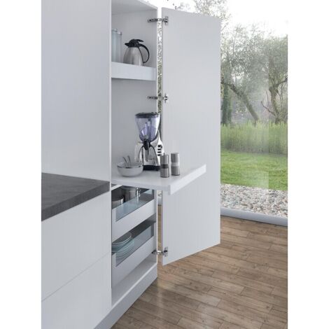 Coulisse pour tiroir sortie totale 400 mm – Charge 30 kg – Système anti basculement – Finition zinguée nickelée – Unité de vente 1 paire – Salice (1/2)