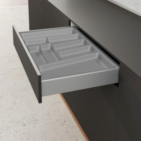 Range-couverts OrgaTray 740 - profondeur 500 - largeur extérieur meuble 600 mm - Argent - HETTICH (1/2)