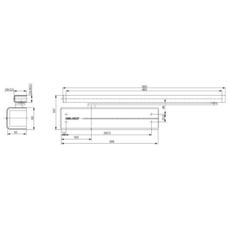 Ferme-porte complet type DC 340 avec bras à glissière coloris argent - VACHETTE (1/2)