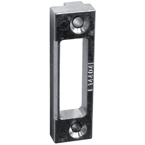 Ferco – Gâche pour crémone 63x17mm en zamak ferGUard argent® – Compatible avec crémone à barillet – E144040001