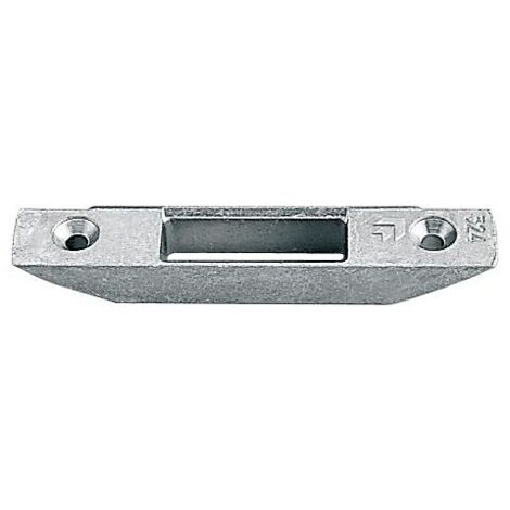 Ferco – Gâche pour crémone 3240001 – Dimensions 90 x 16 x 11 mm – Zamak traité ferGUard argent – Pour portes et fenêtres en bois