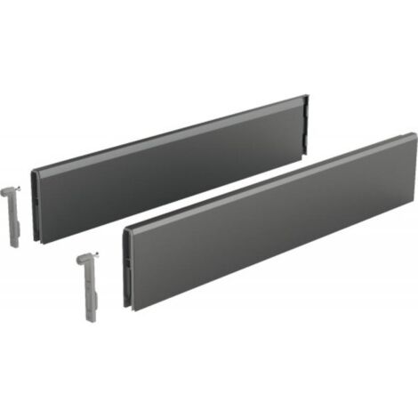Set HETTICH ArciTech Topside pour tiroir 186/94 ou 218/126 mm - L.500 mm - Anthracite - 9122921 (1/2)