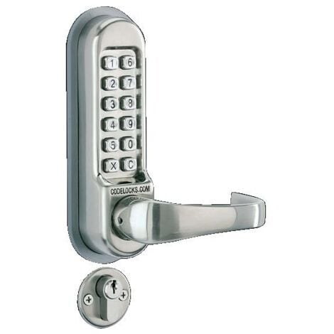 Serrure à code mécanique Codelocks avec libre passage série 500 acier inox PVD - NORMBAU