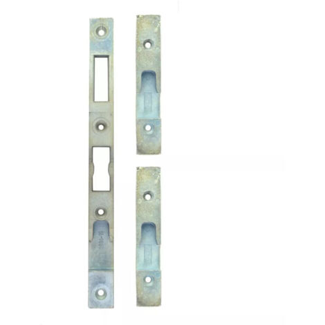 Ferco – Gâche pour crémone 90x16mm – Zamak traité ferGUard argent® – Jeu 4mm – Axe 8mm – Entaillage 16mm – 3210001
