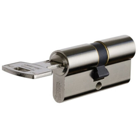 Cylindre double de sûreté type VELIX 40 X 50 laiton nickelé 5 clés réversibles brevetées - ASSA ABLOY FRANCE VACHETTE